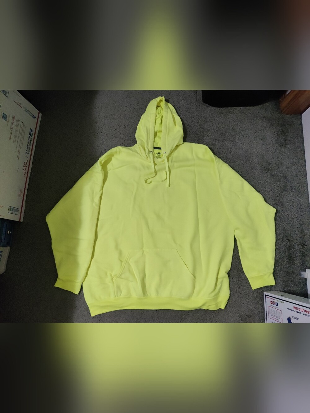 Athletic Works Neon Yellow Pullover Hoodie